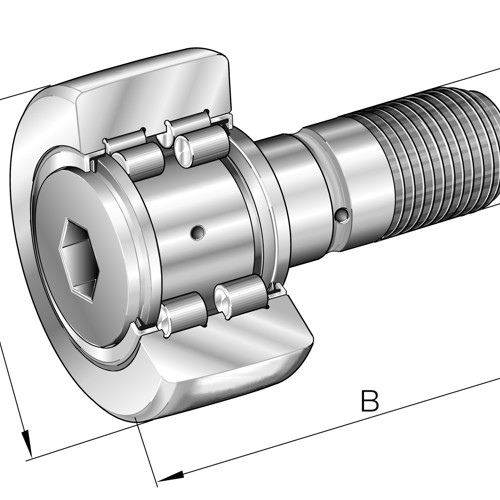 PWKR72-2RS-XL INA 24 x 72 x 28 mm CAM FOLLOWER