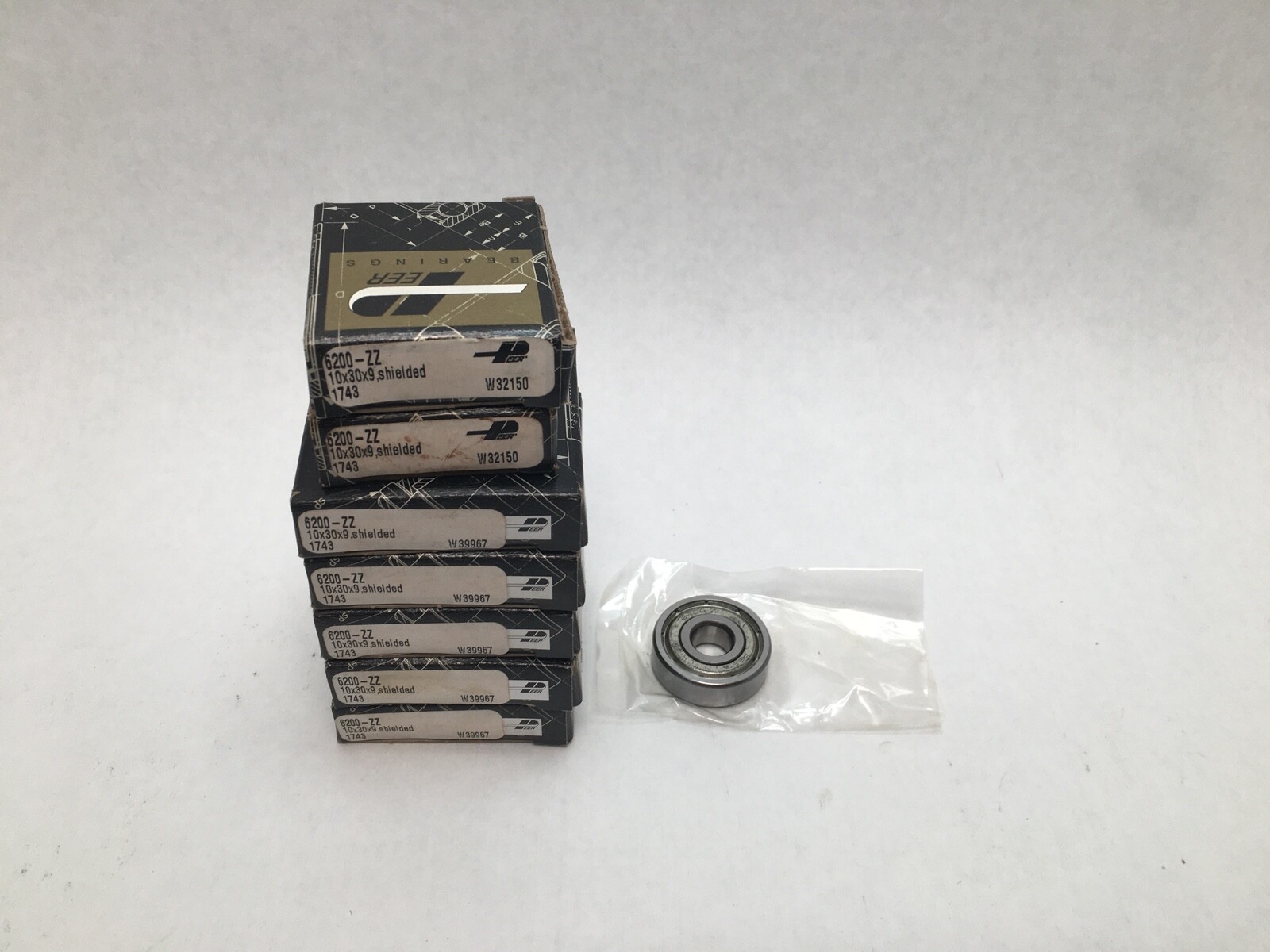 Peer 6200ZZ Bearing Metal Seals 6200-ZZ 6200-2Z 10x30x9 mm 7 pcs