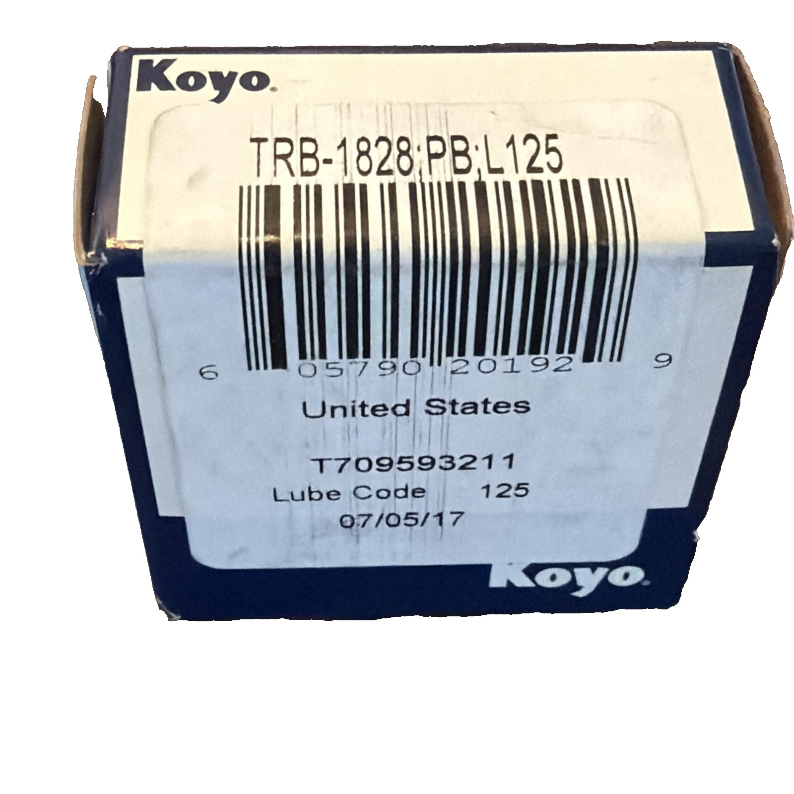 Lot of 5 Koyo TRB-1828; L125 Plain Thrust Bearing Washer