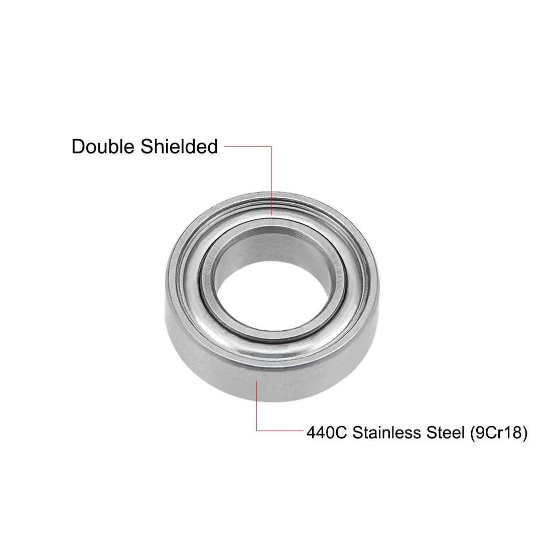 SMR137ZZ Stainless Steel Ball Bearing 7x13x4mm Shielded MR137ZZ Bearings 2Set