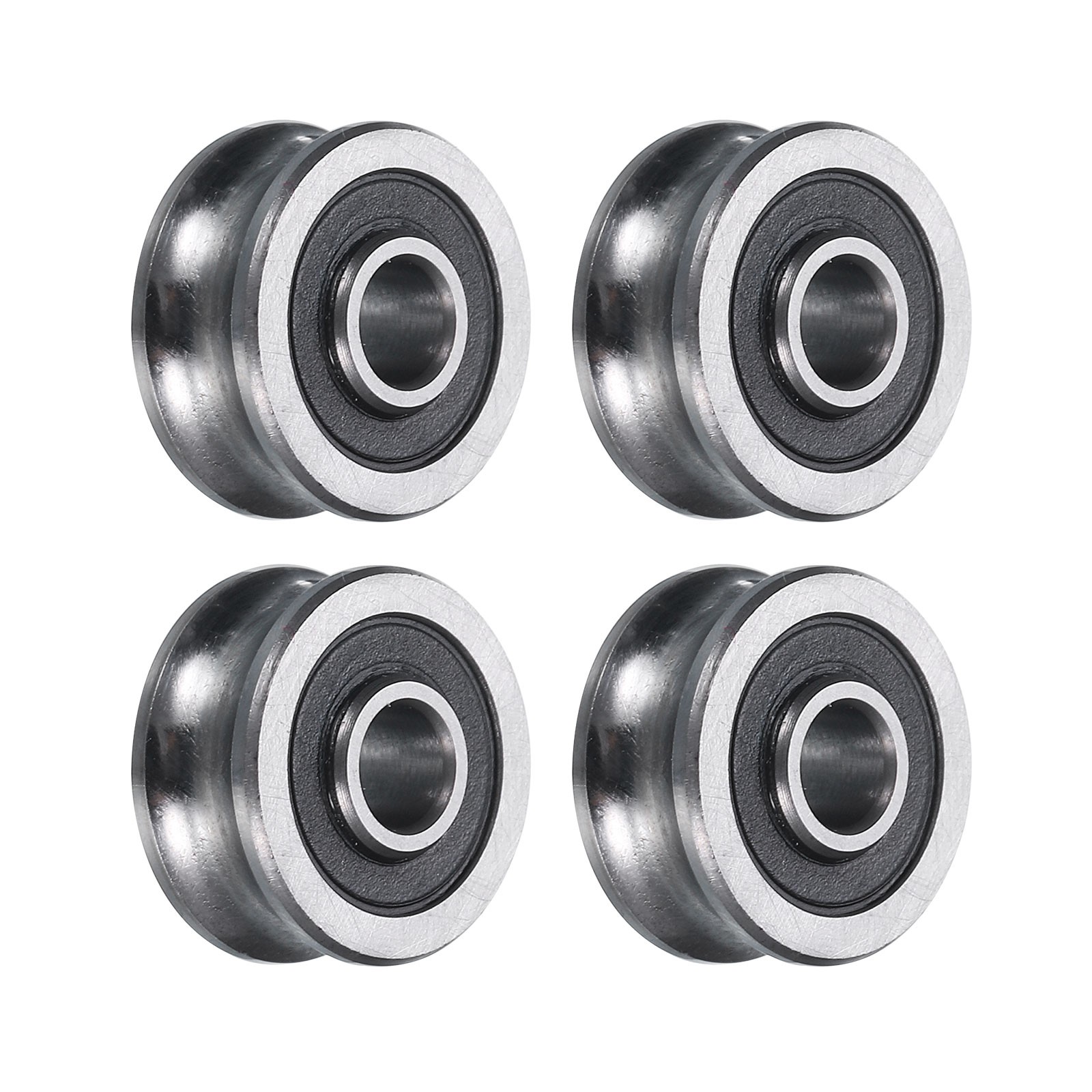 4pcs SG10 U Groove Track Guide Bearing 4x13x6mm U Groove Roller Wheel