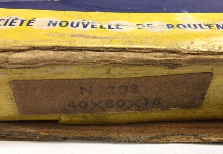 SNR N208 Cylindrical Roller Bearing 40mm ID X 80mm OD X 18mm W N-208