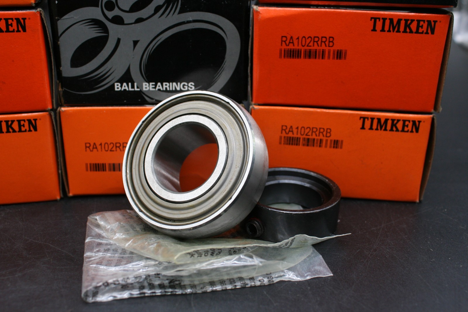 One (1) Timken Fafnir RA102RRB + COL Eccentric Locking Collar Ball Bearing USA