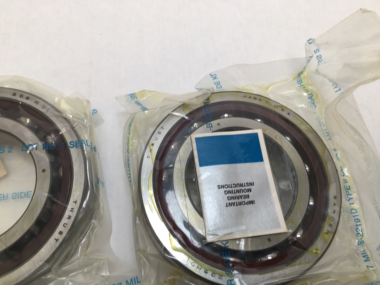 BARDEN 209HDL Angular Bearing 45x85x19 mm 7209 209 HDL 209WI DUL USA Set