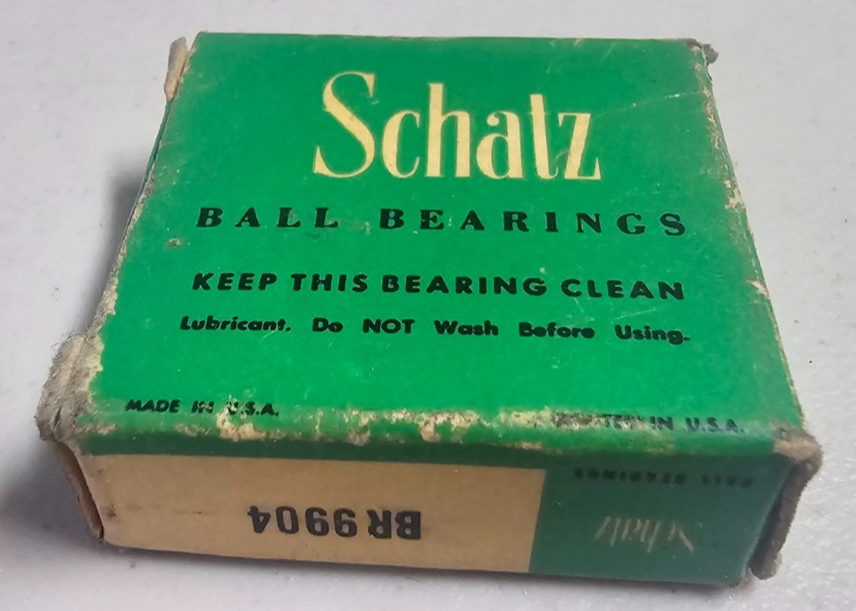 VINTAGE NOS!!! BR9904 Schatz New Single Row Ball Bearing MADE IN USA!!!!