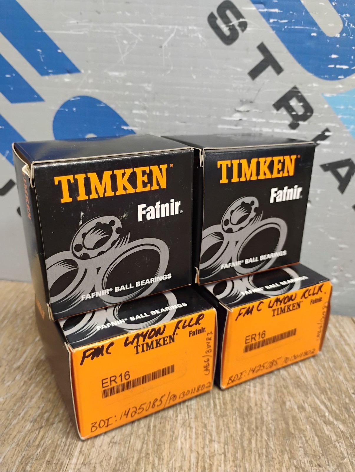 (LOT OF 4) TIMKEN ER16 BALL BEARINGS