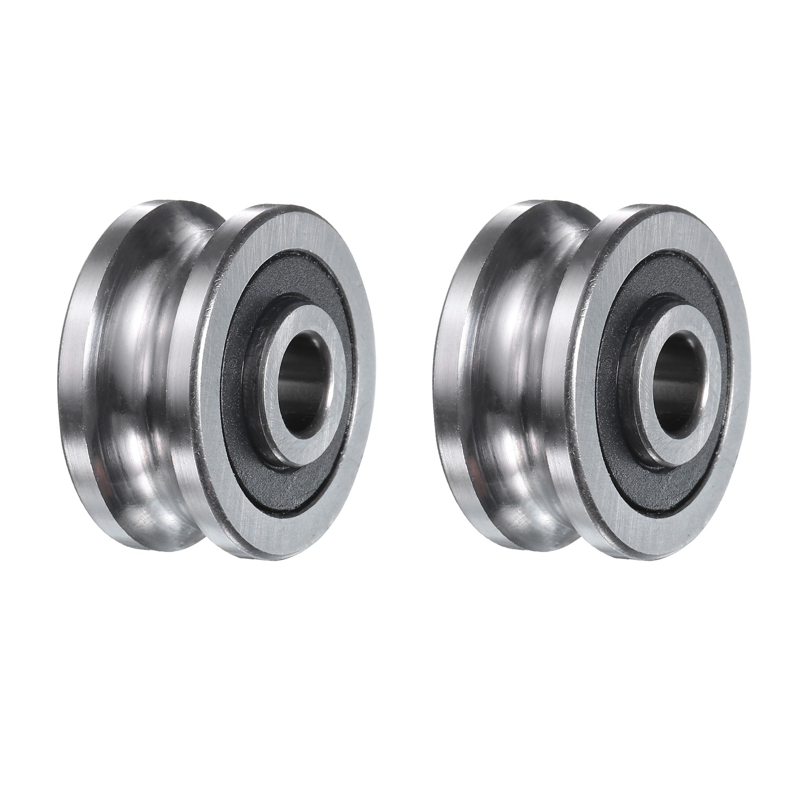 2Pcs SG25 Deep U Groove Ball Track Guide Bearing 8mmx30mmx15mm, Silver