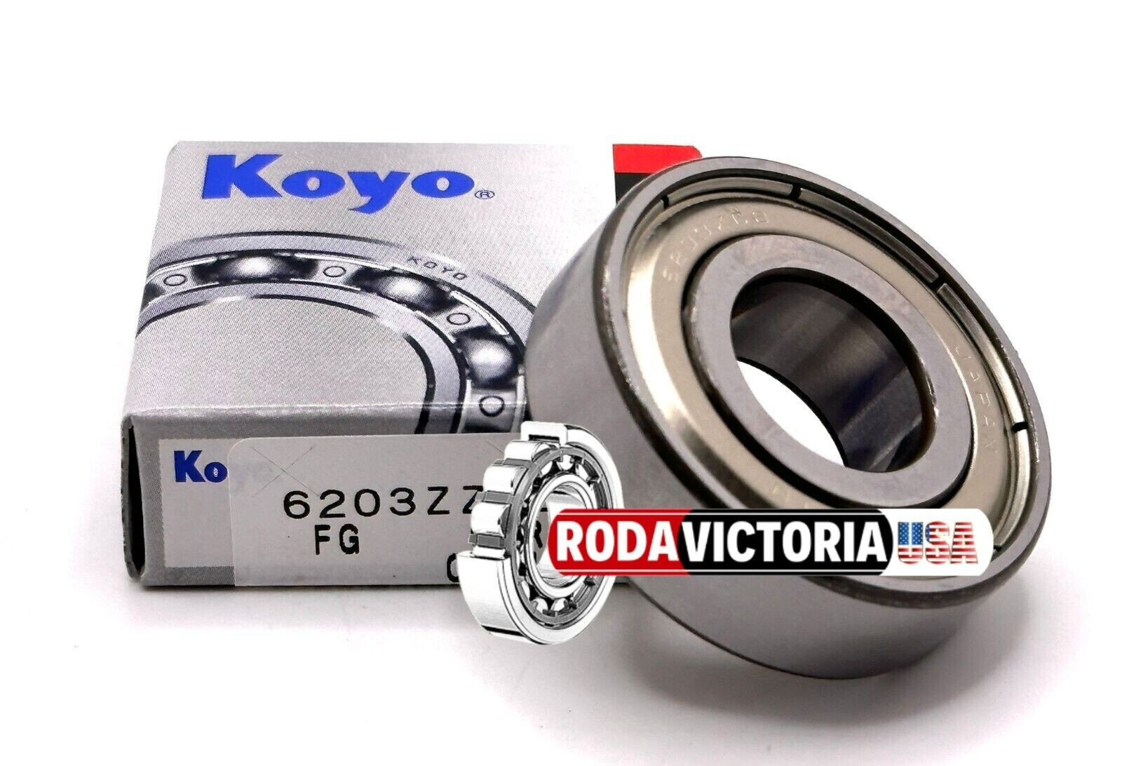 KOYO (JTEKT) JAPAN 6203 ZZ DEEP GROOVE BALL BEARING, METAL SHIELDED 17x40x12mm