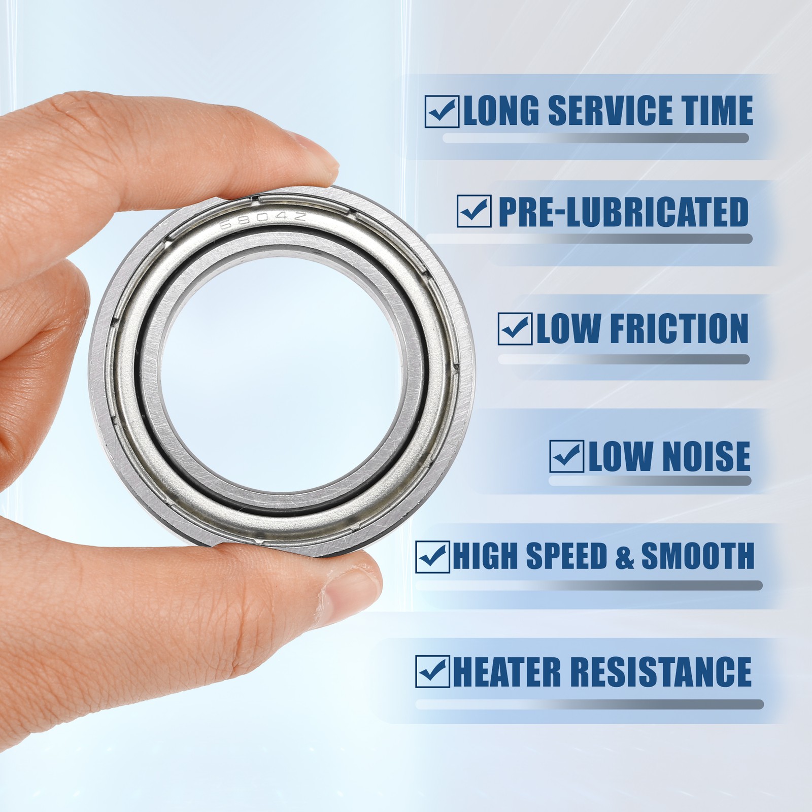 10 Pcs 20x32x7mm Car Double Metal Shield 6804ZZ Car Deep Groove Ball Bearings