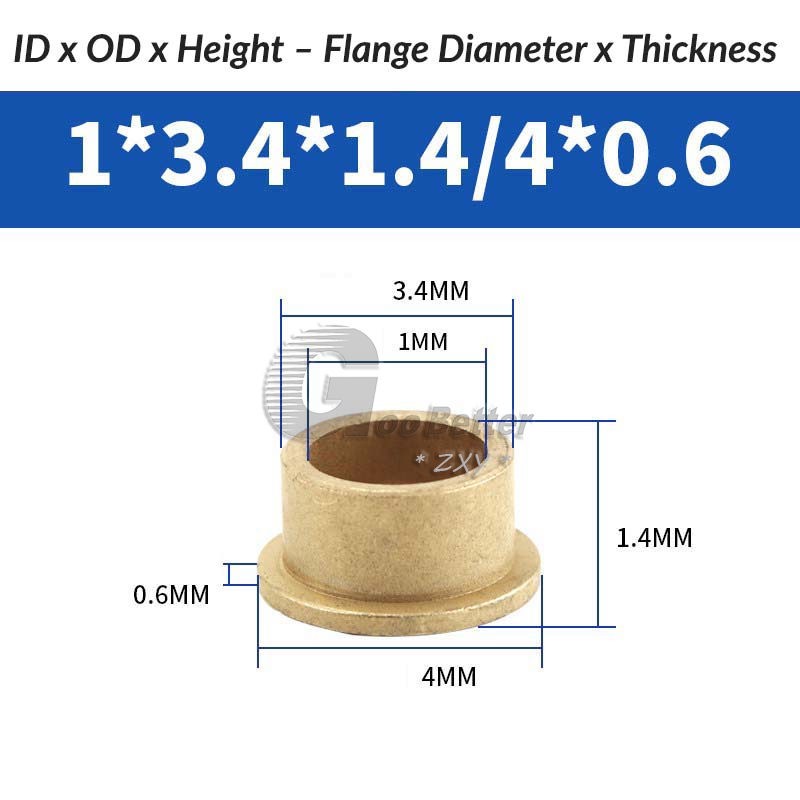 Metric Oilite Flanged Bronze Sintered Bearing Bushes Series -High Quality 1~55mm