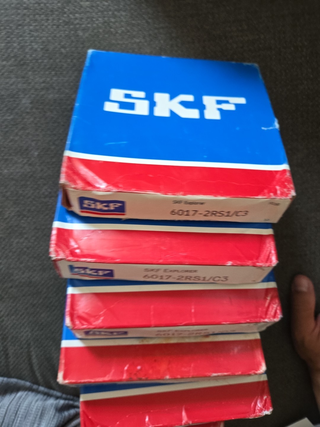1PC SKF 6017-2RS1/C3 single row deep groove ball bearing