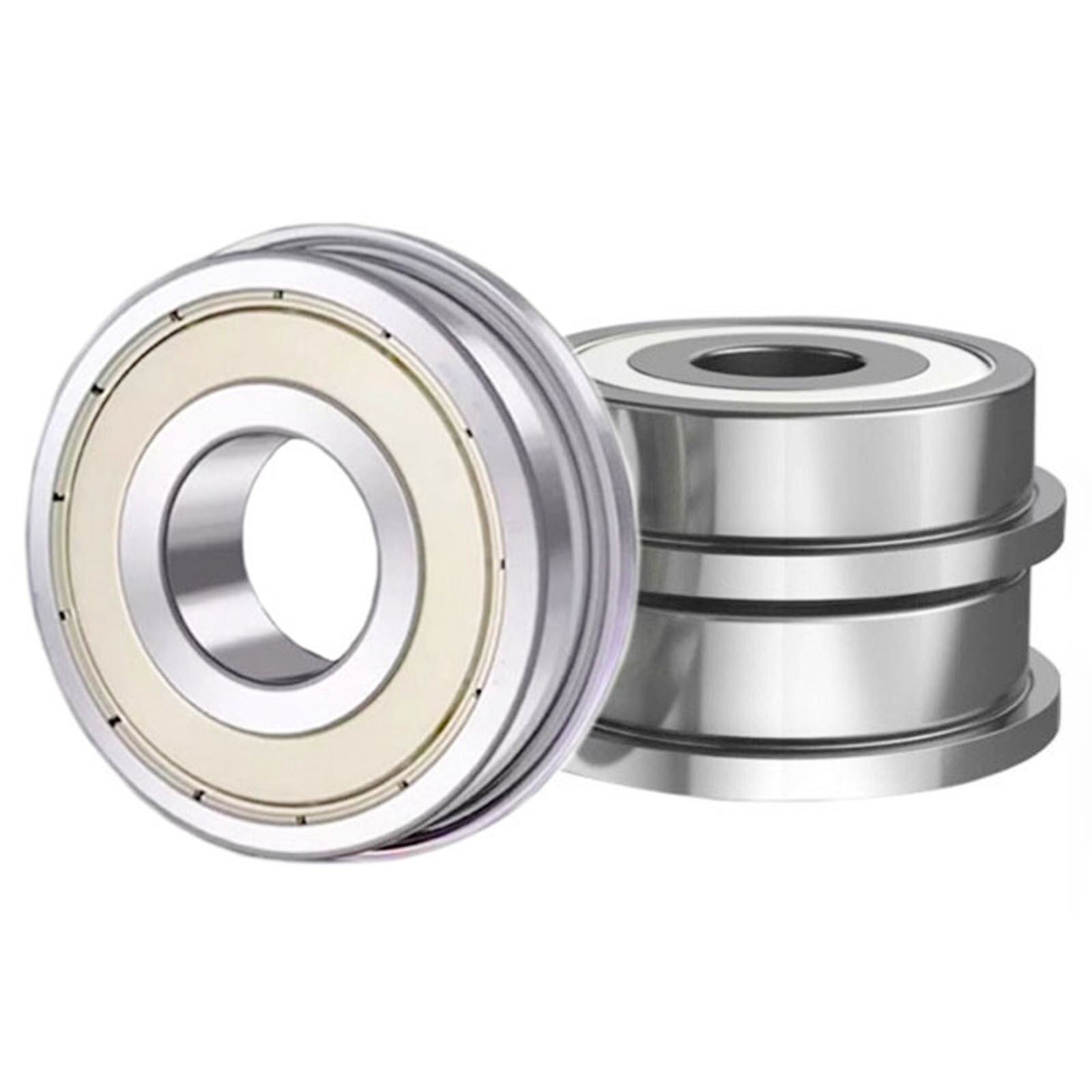 2pcs Mute sound wear-resistant 5x16x5x18mm F625ZZ Flanged ball bearing