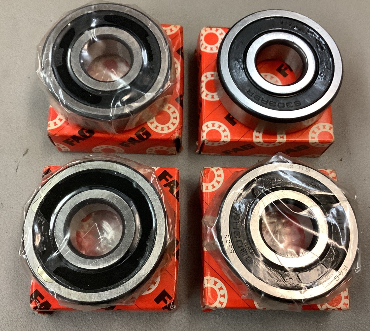 Lot of 4 FAG 6303.2RSR Deep Groove Ball Bearings (B269)