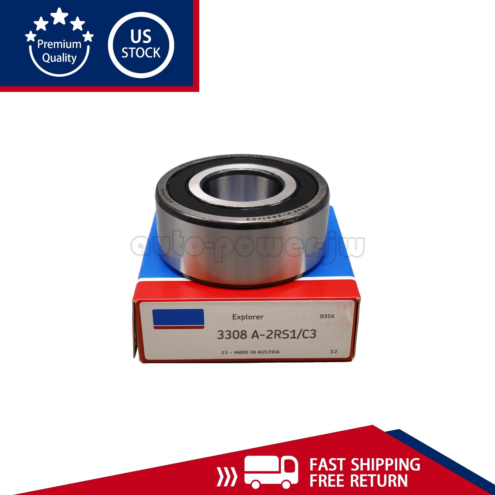 NEW Double Row Angular Contact Ball Bearing 40x90x36.5mm For SKF 3308 A 2RS1/C3