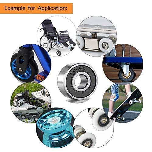 10pcs Ball Bearing 608-2RS Miniature Groove Ball Bearing 8x22x7mm Bearing Steel