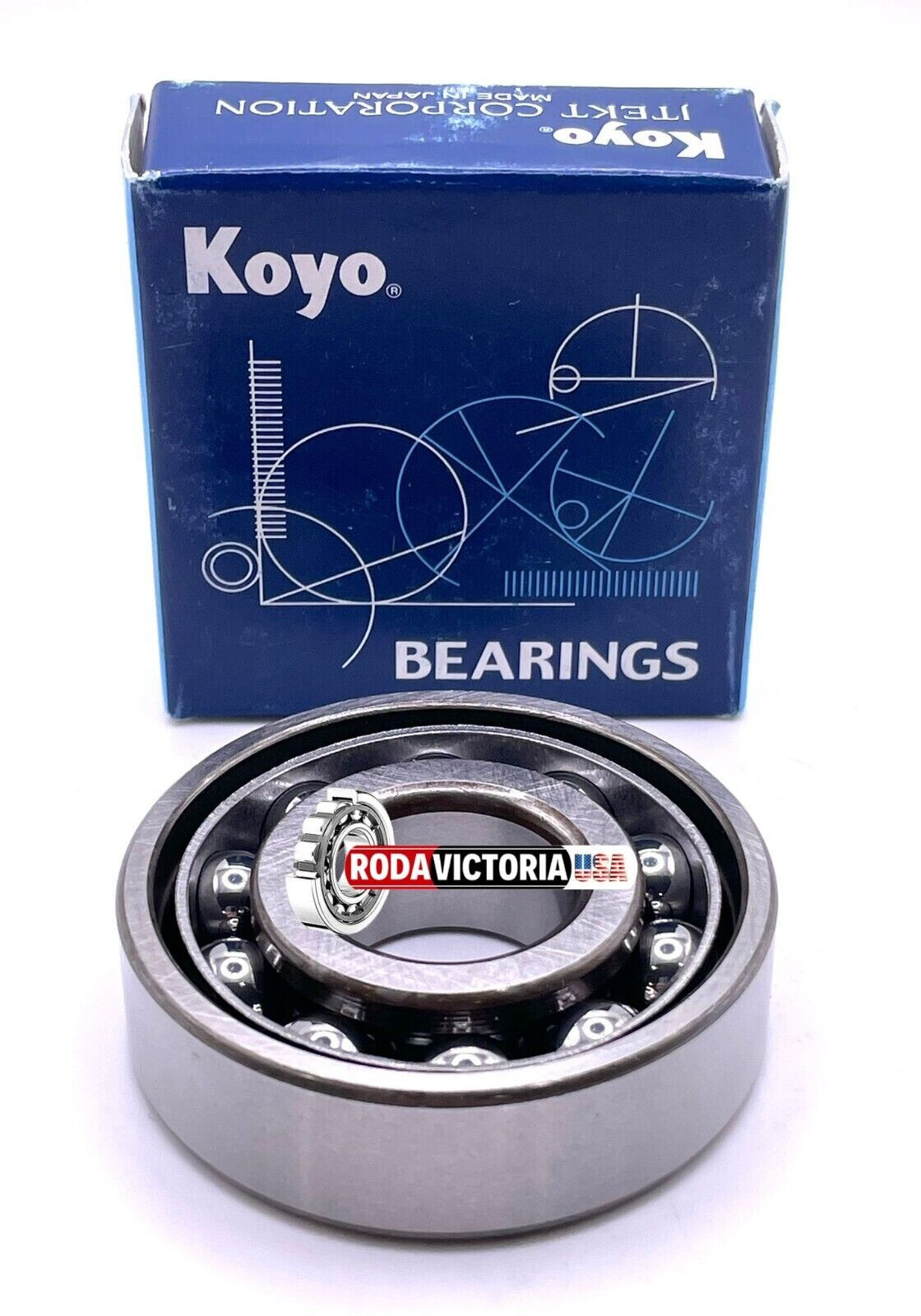 Koyo MADE IN JAPAN 7304B Angular contact ball bearing, 20x52x15 mm