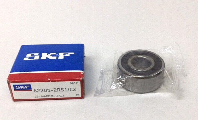 SKF 62201-2RS1/C3 Ball Bearing Deep Groove 12mm ID X 32mm OD X 14mm W