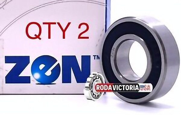 ZEN 6002-2RS C3 EMQ Premium Rubber Sealed Ball Bearing, 15x32x9, 6002rs (2 QTY)
