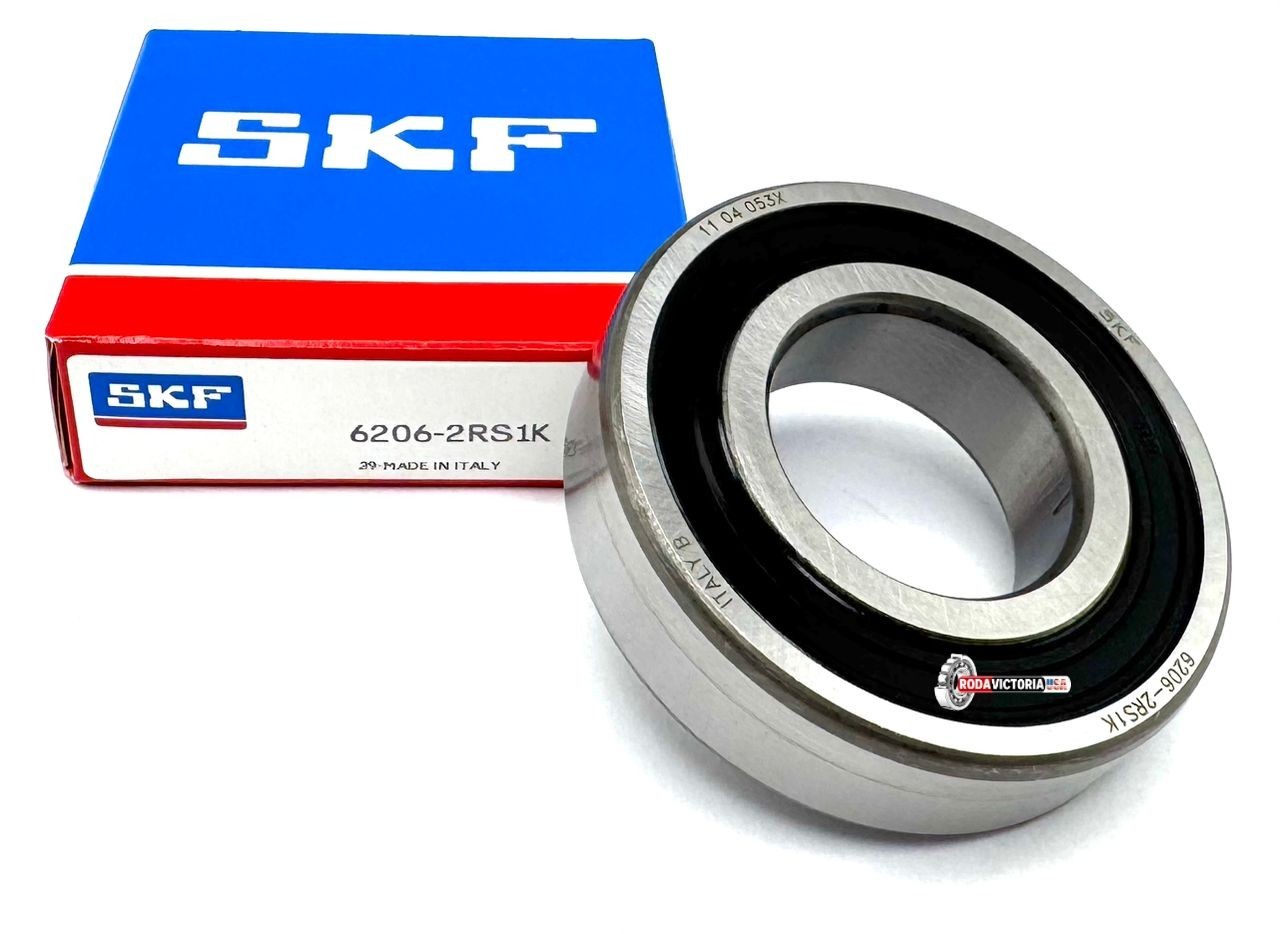 SKF Italy 6206 2RS K Ball Bearing, Rubber Sealed Tapered bore (1:12) 30x62x16 mm