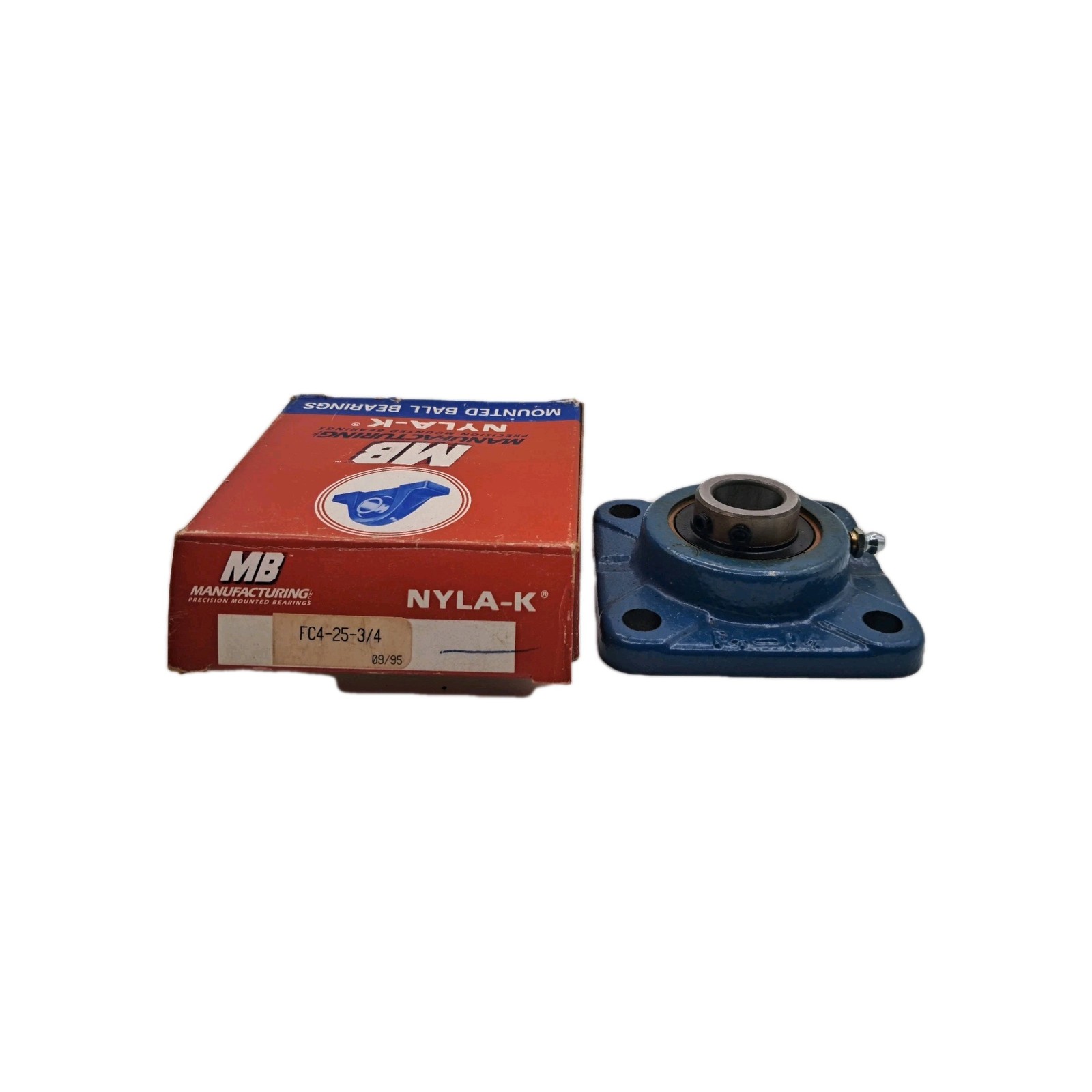 MB MANUFACTURING FC4-25- NYLA-K 4 BOLT FLANGE MOUNT BALL BEARING 3/4″