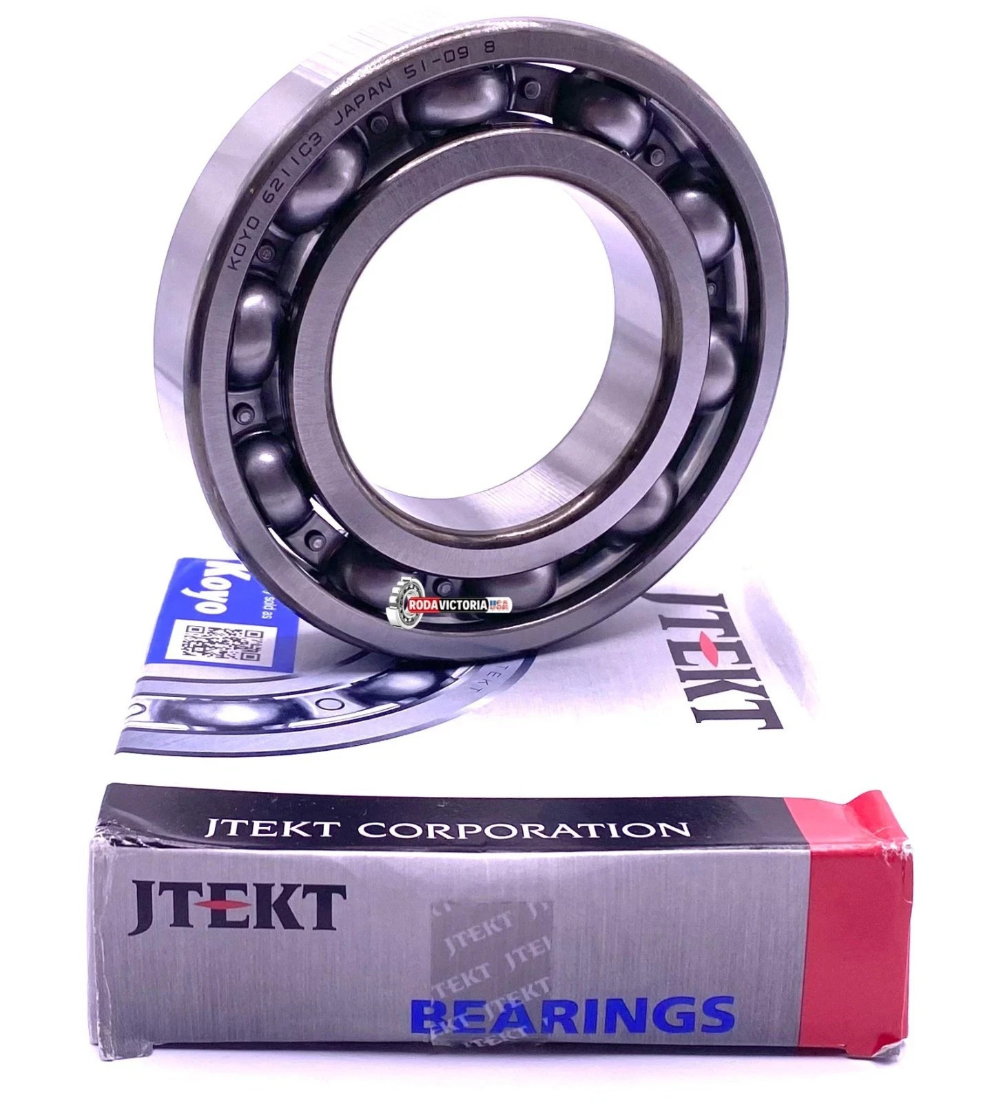 KOYO Japan 6211 C4 Deep Groove Ball Bearing, Open Tpe, No Seals 55x100x21 mm