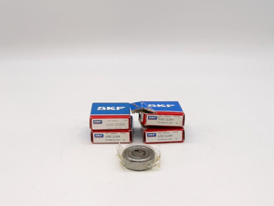SKF 6202 2ZJEM Deep Groove Ball Bearing – Lot of 4