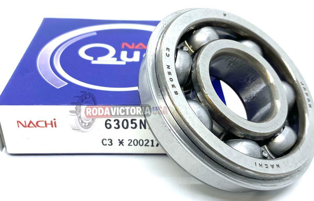 6305 NR C3 NACHI Radial/Deep Groove Ball Bearing – 25mm ID x62mm OD x17mm W Open