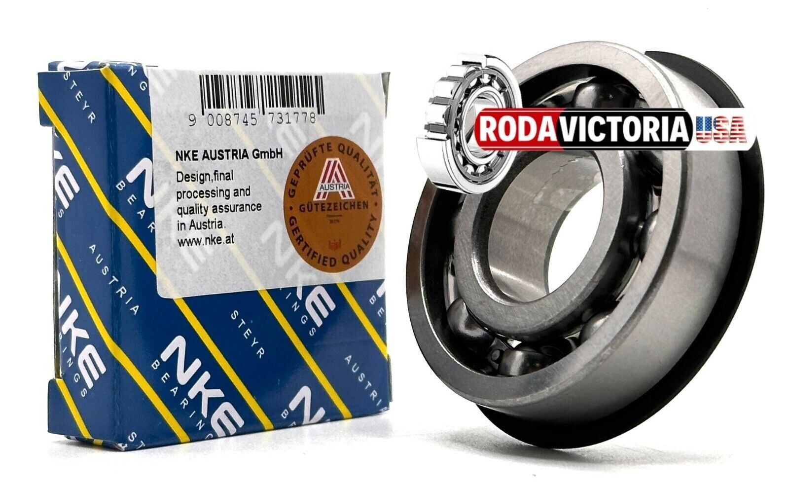 NKE 6204 NR BALL BEARING, OPEN, NO SEALS + SNAP RING 20x47x14mm 741-0161