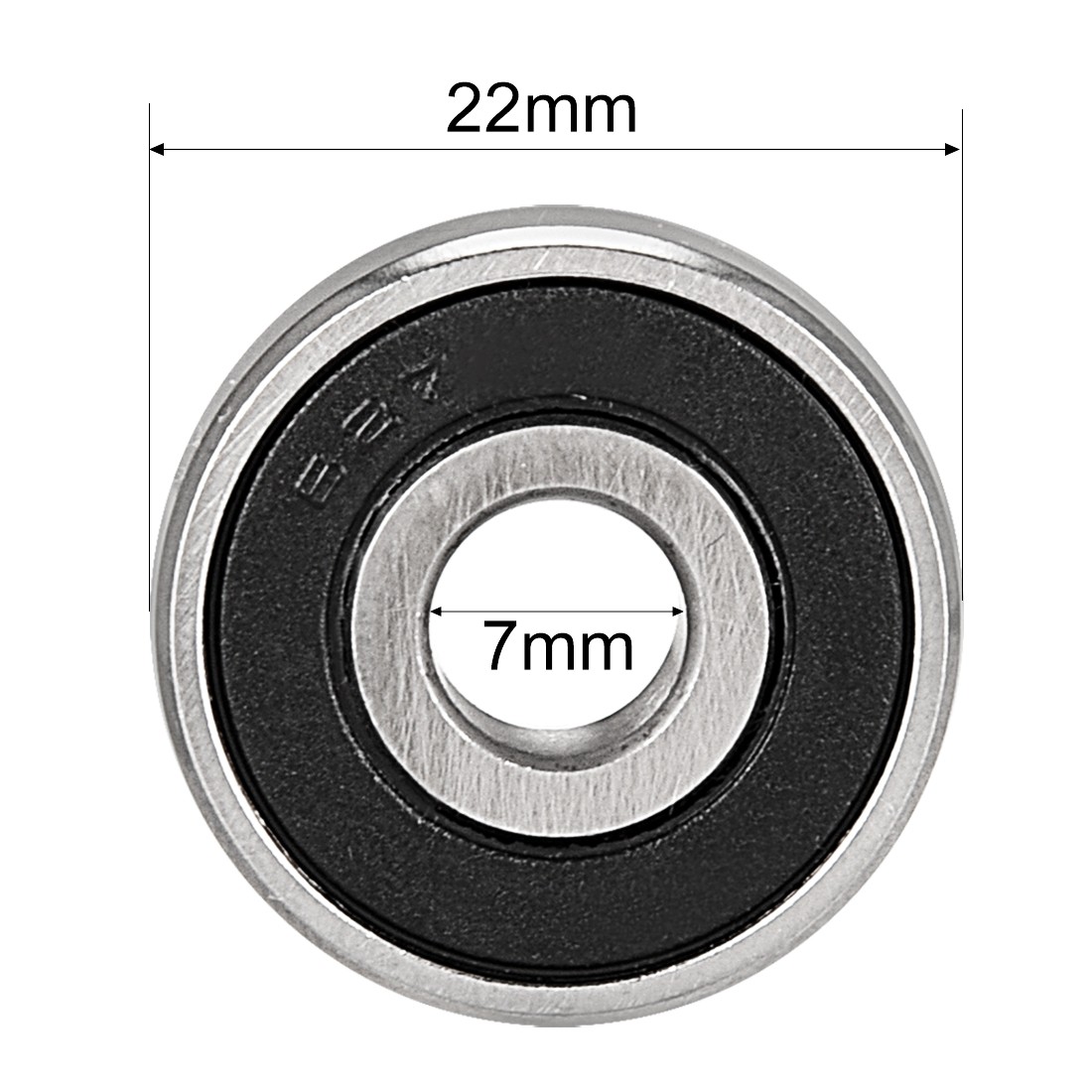 4pcs Deep Groove Ball Bearing 627-2RS Double Sealed 7 x 22x 7mm Chrome Steel