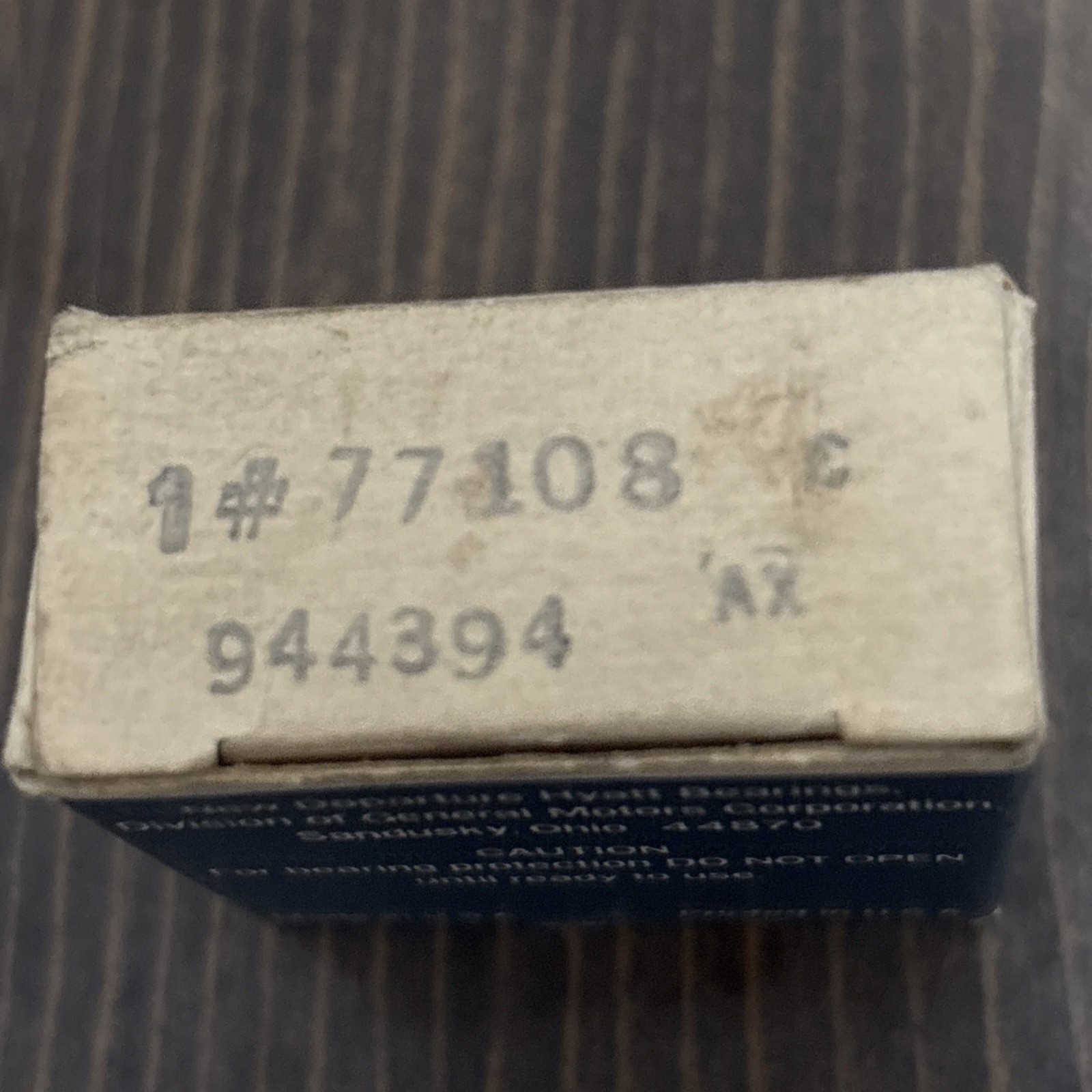 NOS NDH Delco Hyatt Bearing #77108 944394 General Motors New Old Stock Vintage
