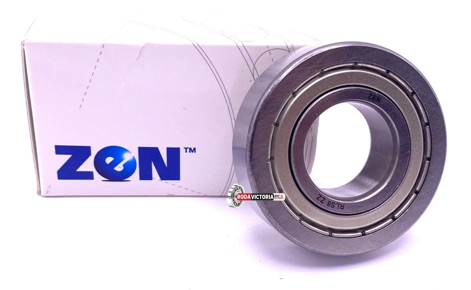 ZEN RLS8 ZZ Deep Groove Ball Bearing, Metal Shielded 25.40×57.15×15.875 mm