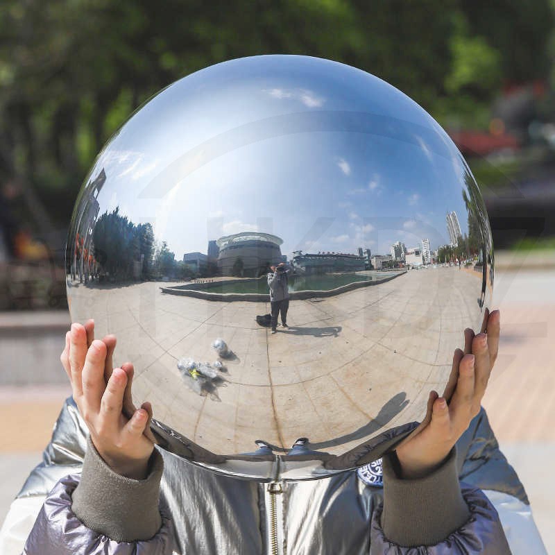 Stainless Steel Half Round Ball Hollow Half Round Mirror Railing Balls 12 -350mm