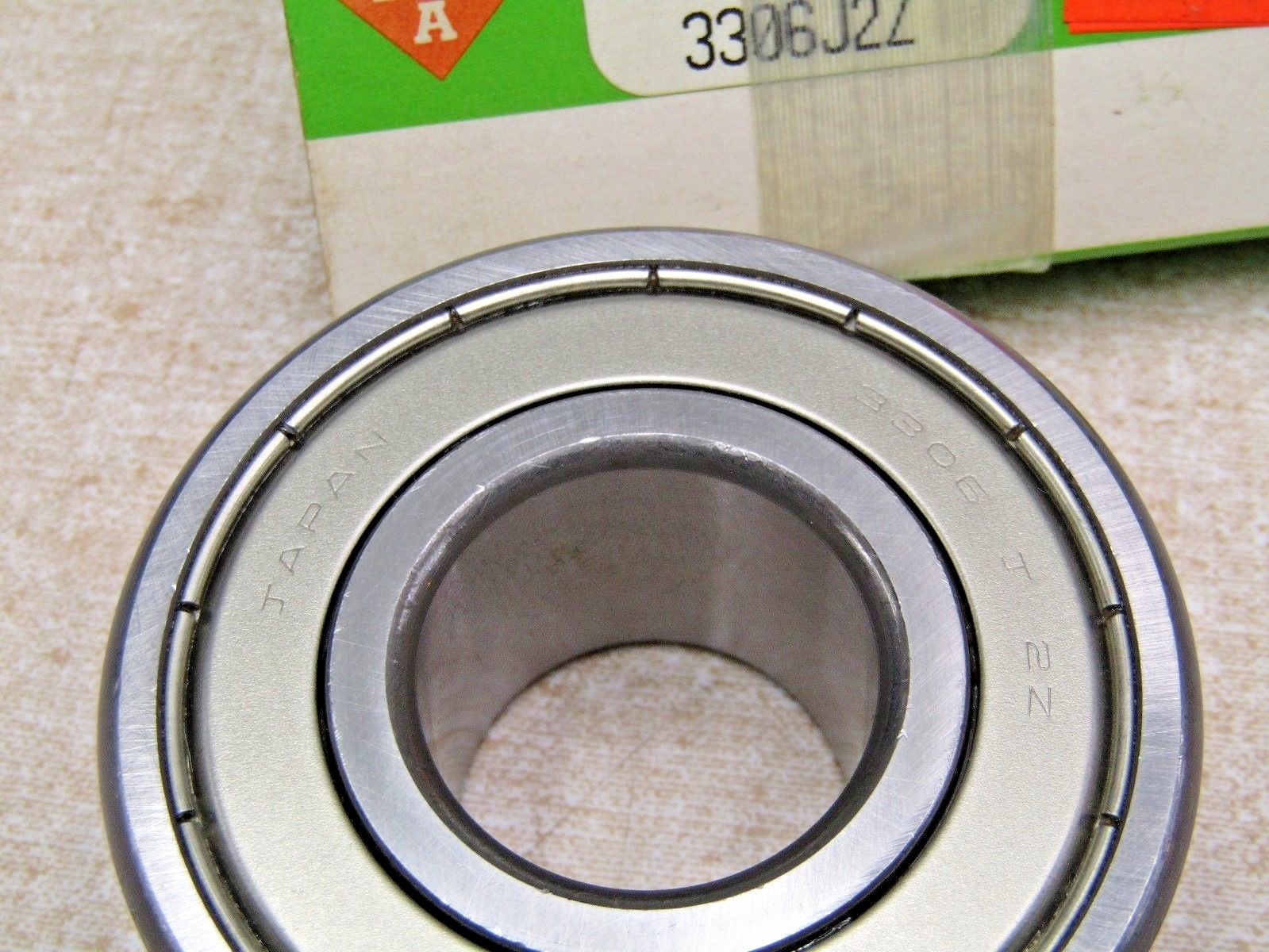 INA 3306J2Z , 3306a-ZZ 30mm X 72mm X 30.2 mm (1.1875″) Metal Shielded Bearing