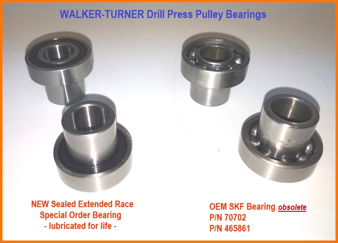 Walker Turner Drill Press – Extended Race Pulley Bearing 70702 /Rockwell Radial