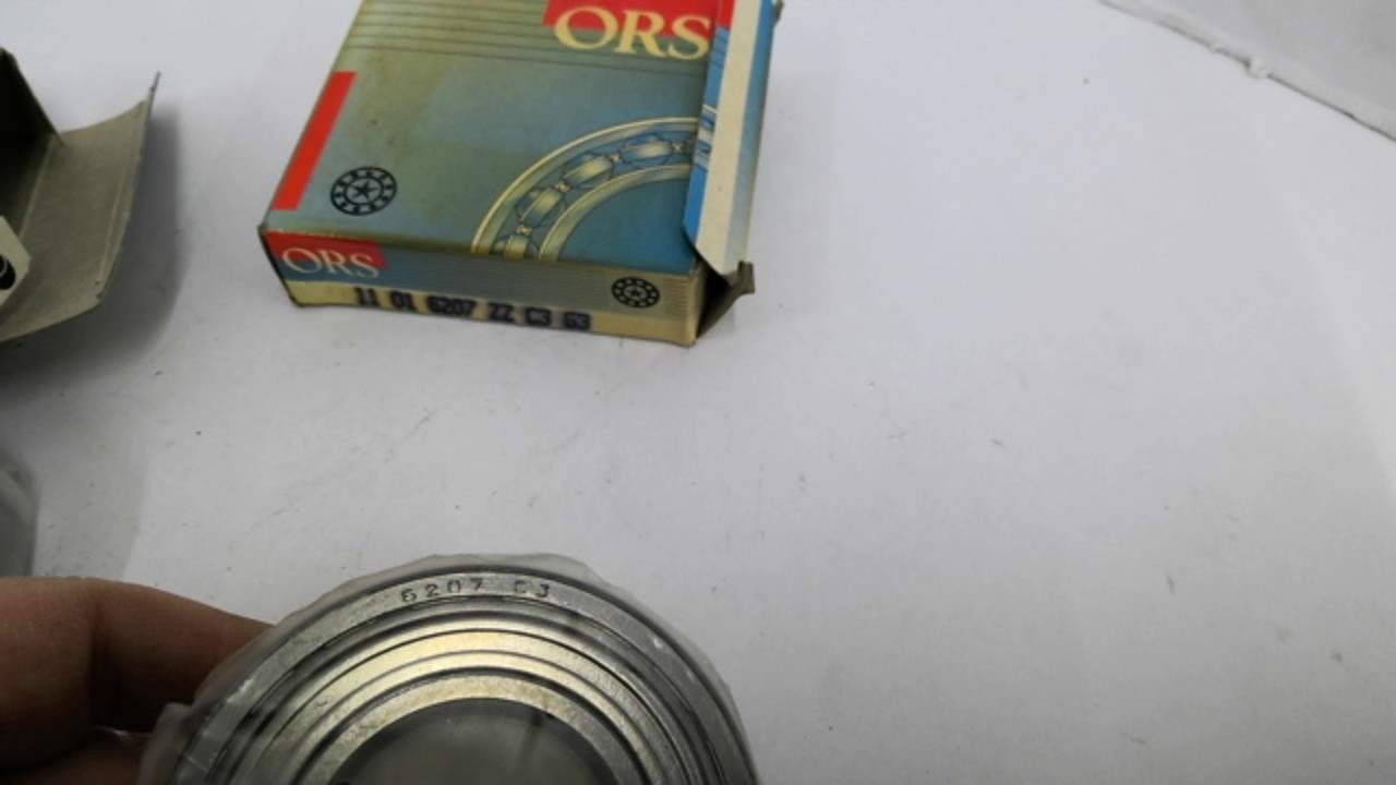 ORS 6207-ZZ-C3-G3 Deep Groove Ball Bearing Lot Of 2 Bore 1-7/16″ OAW 2-7/8″