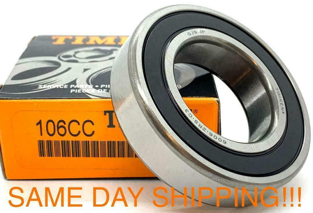 TIMKEN 6006-2RS DEEP GROOVE BALL BEARING 106CC 30x55x13mm SAME DAY SHIPPING