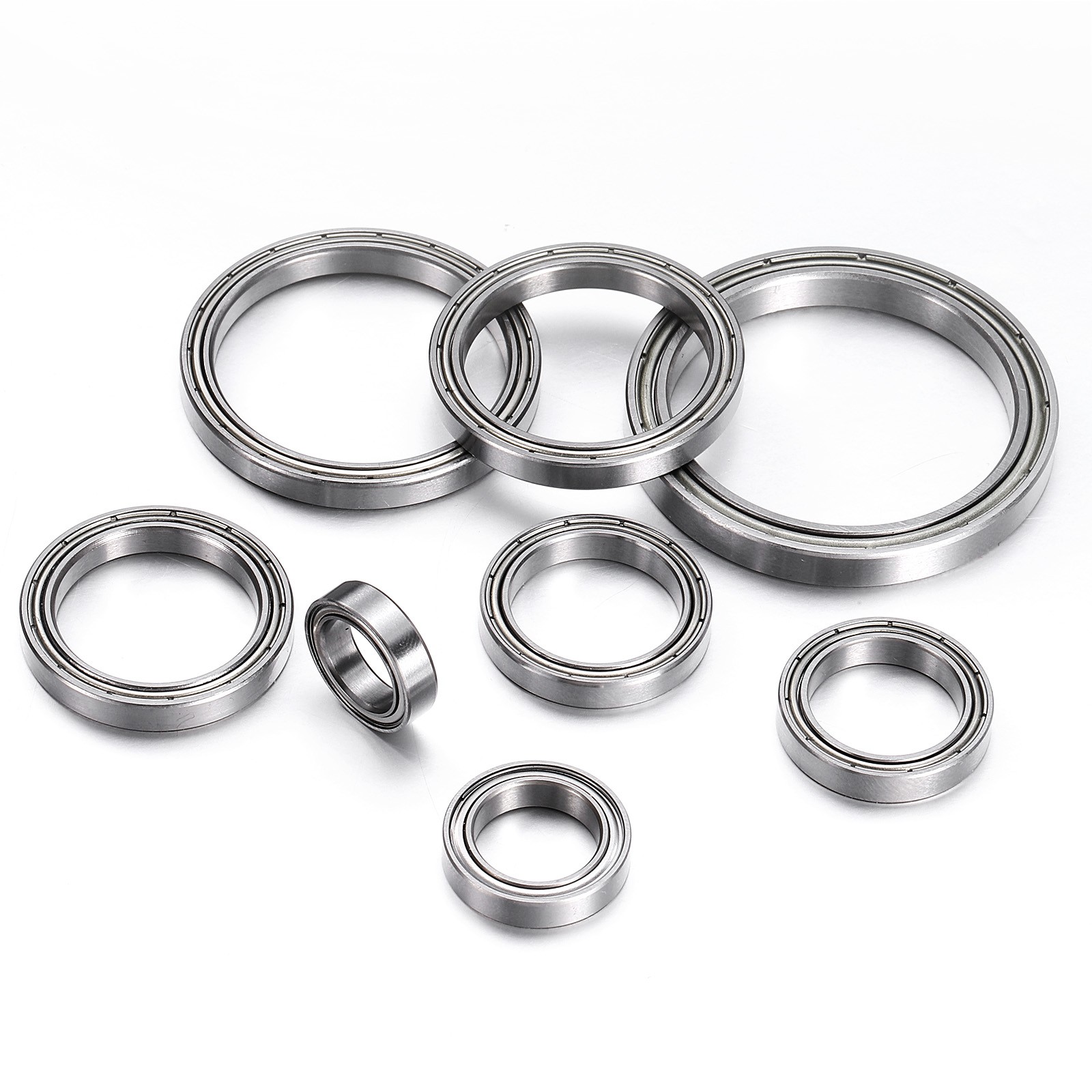 8pcs 6700ZZ Deep Groove Ball Bearings, Chrome Steel Z1 Double Metal, 10x 15x 4mm