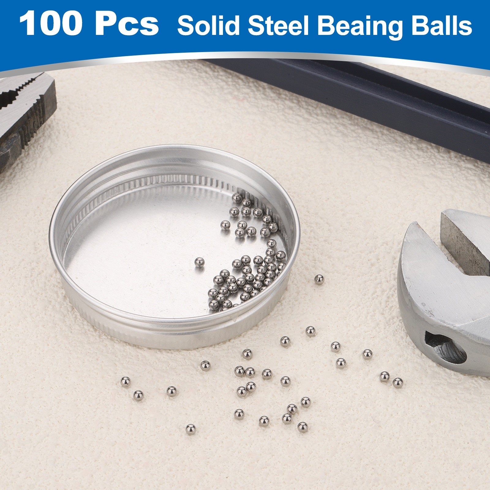 100 Pcs Mirror Polished 2mm Bearing Balls 440C Stainless Steel G10 Precision
