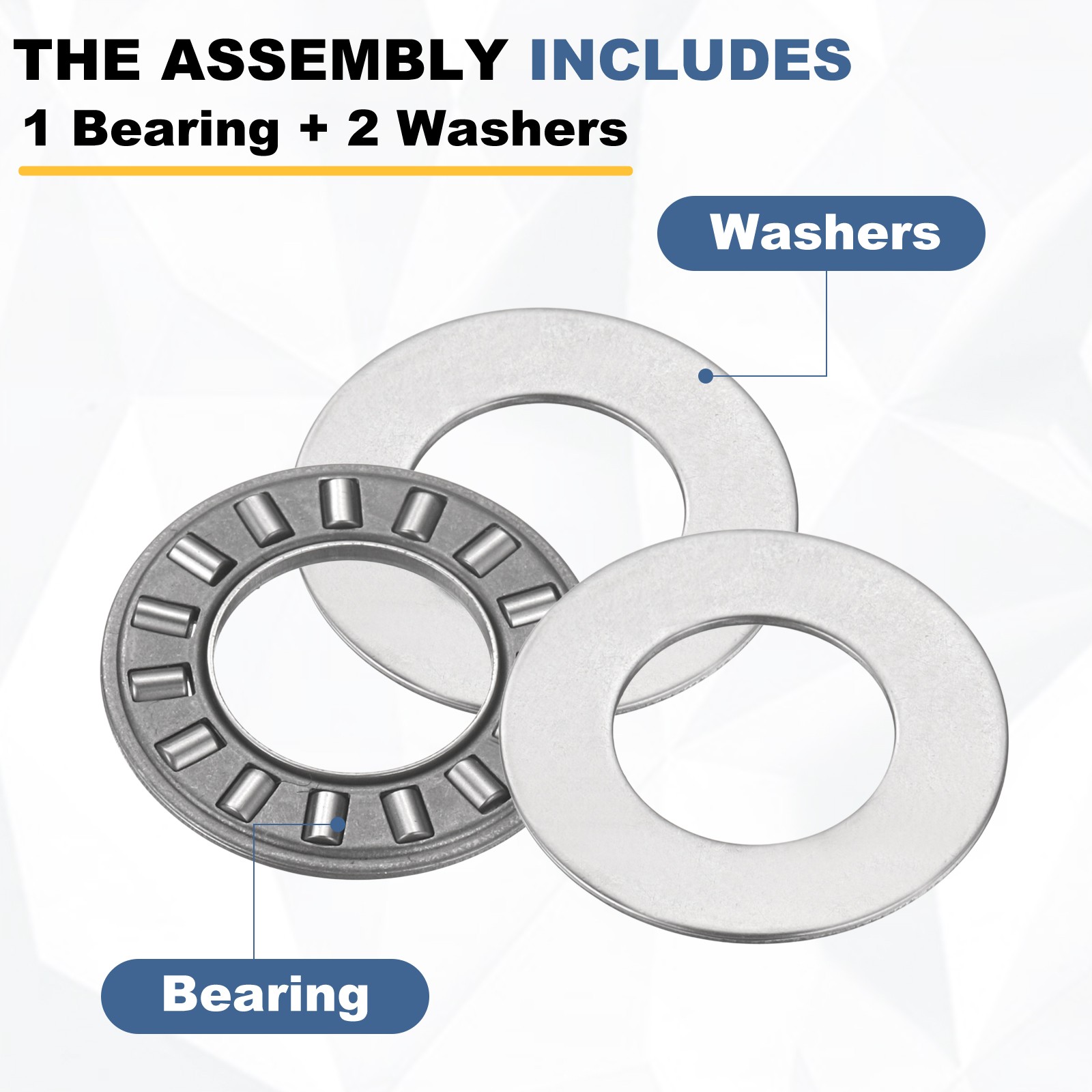 10pcs NTA815 Needle Roller Thrust Bearings with Washers 1/2″x15/16″x1/8″