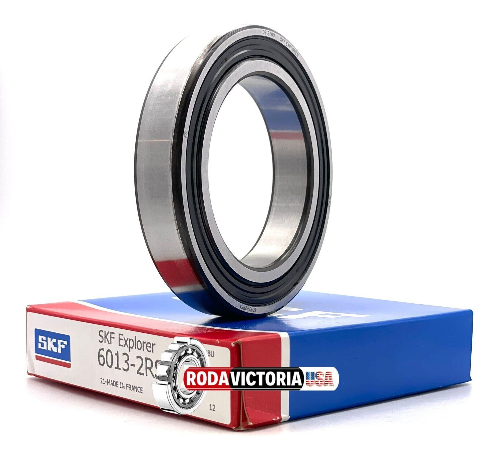 SKF 6013 2RS1 Deep Groove Ball Bearing, Rubber Sealed 65x100x18 mm