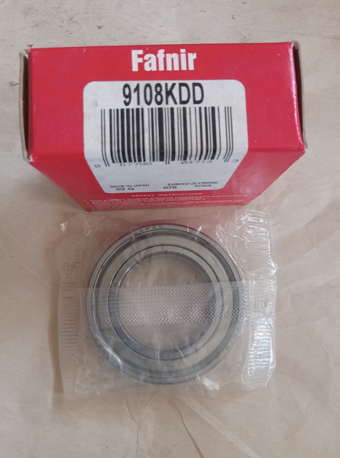 Fafnir 9108KDD Ball Bearing 40mm x 68mm x 15mm Double Shield