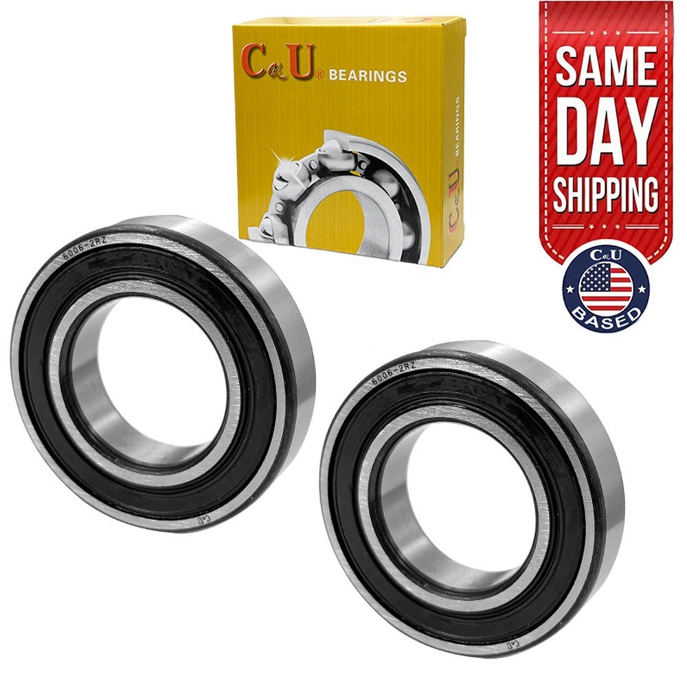 2pcs 6006-2RS Deep Groove Ball Bearings 30x55x13mm Double Rubber Sealed