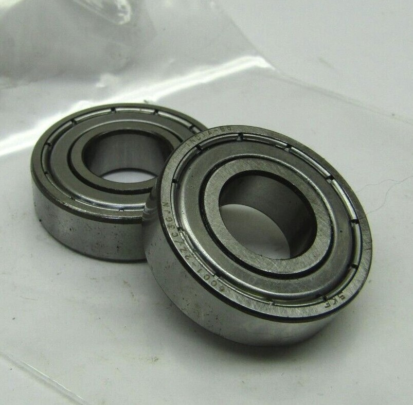 Lot of 2, SKF 6001-ZZ C3 12mm x 28mm x 8mm Metal Shielded Bearing