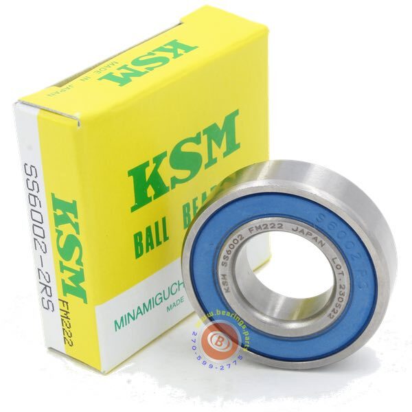 SS6002-2RS Stainless Steel Ball Bearing 15x32x9 Sealed – KSM Japan