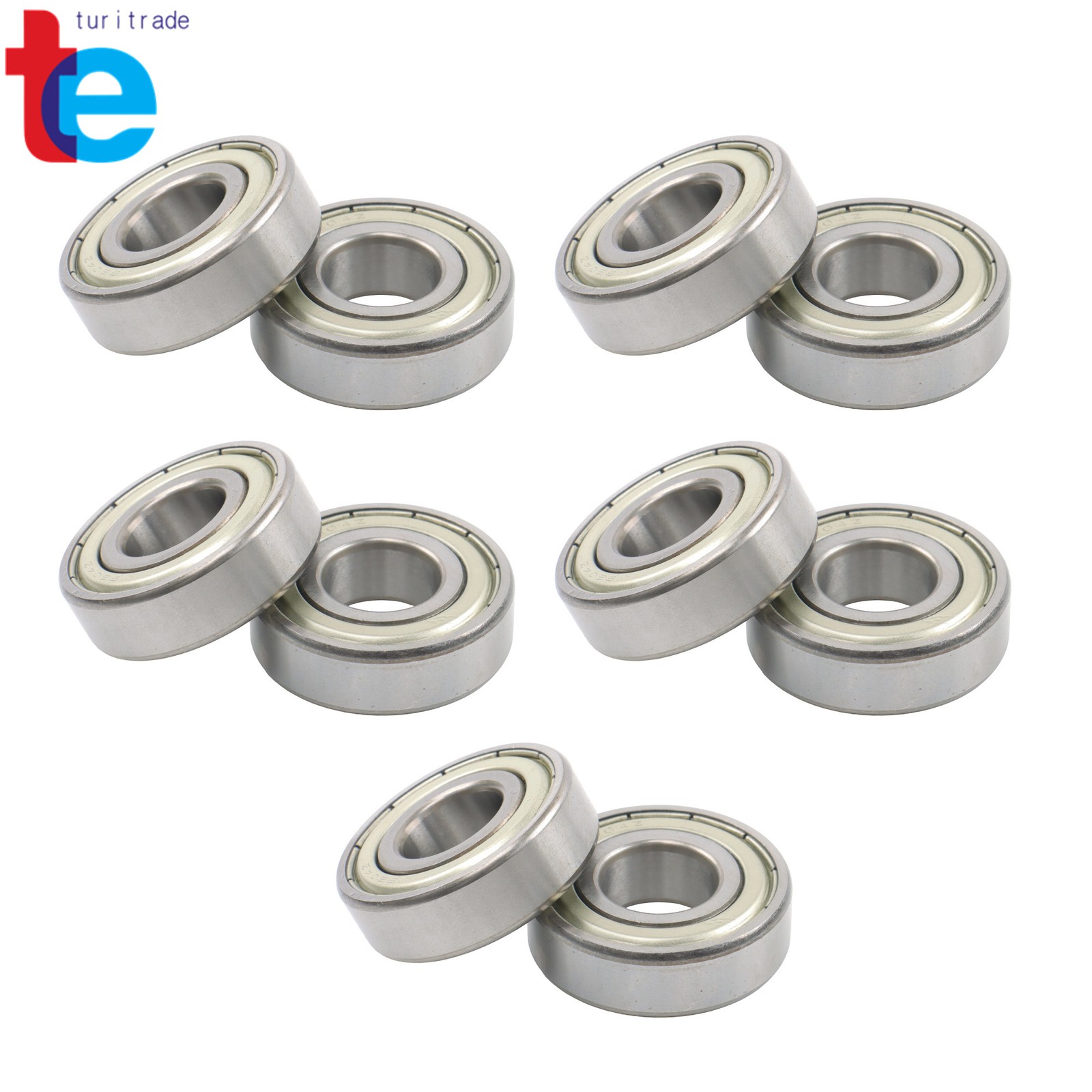 6204-ZZ Metal Shielded Ball Bearings 10 Pack 20x47x14mm Industrial Grade