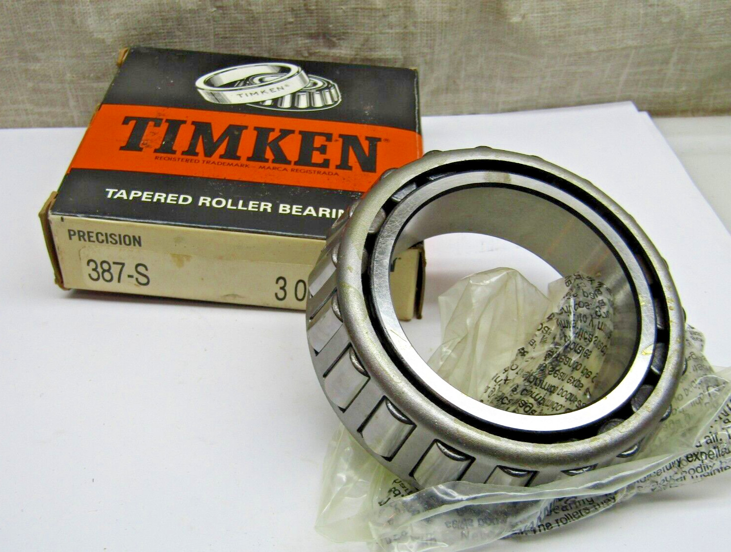 Timken 387-S -30000 *3 Class 3 Precision Tapered Roller Bearing Cone Made in USA