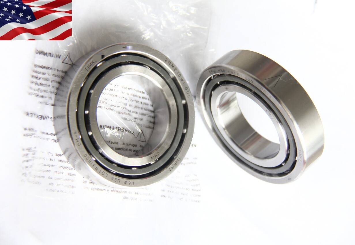 2x Super Precision Bearing Set for 2MM210WIDUL Timken Fafnir 2MM210WI DUL