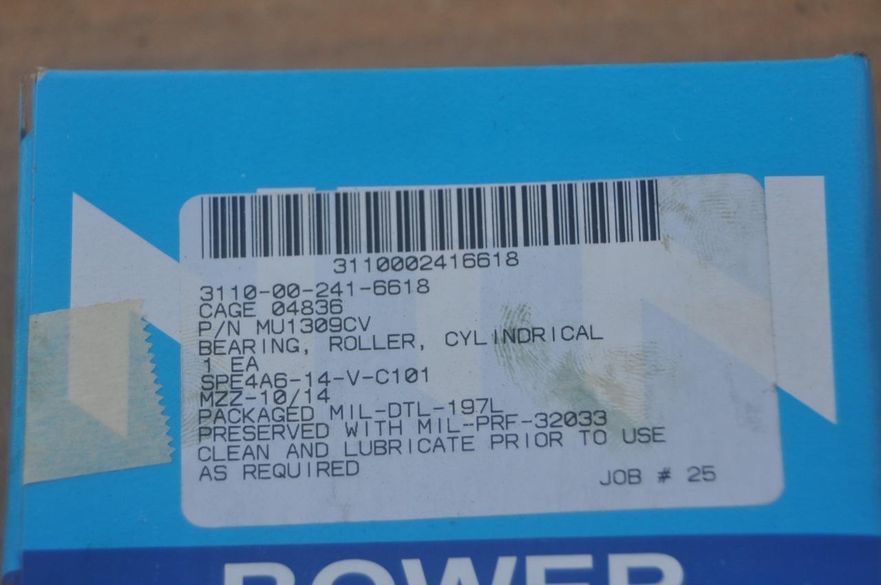 BOWER NTN MU1309CV CYLINDRICAL ROLLER BEARING NEW IN BOX NSN 3110-00-241-6618