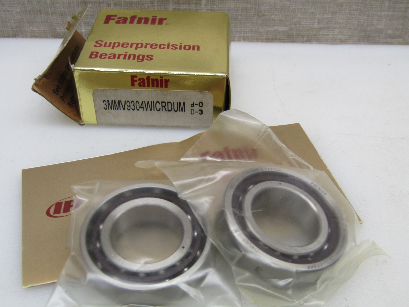 Fafnir 3MM9304WI CR DUM Super Precision 2-Bearing Set