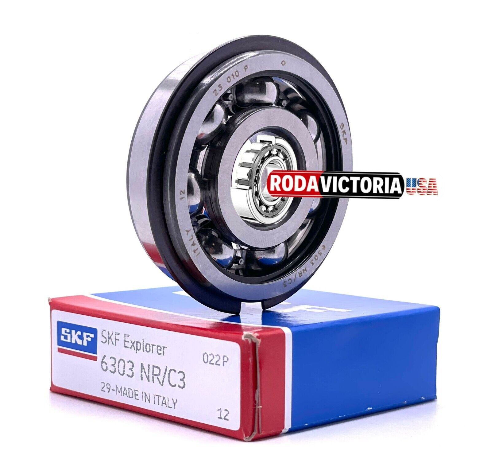 SKF 6303 NR C3 C3 DEEP GROOVE BALL BEARING + SNAP RING 17x47x14 mm